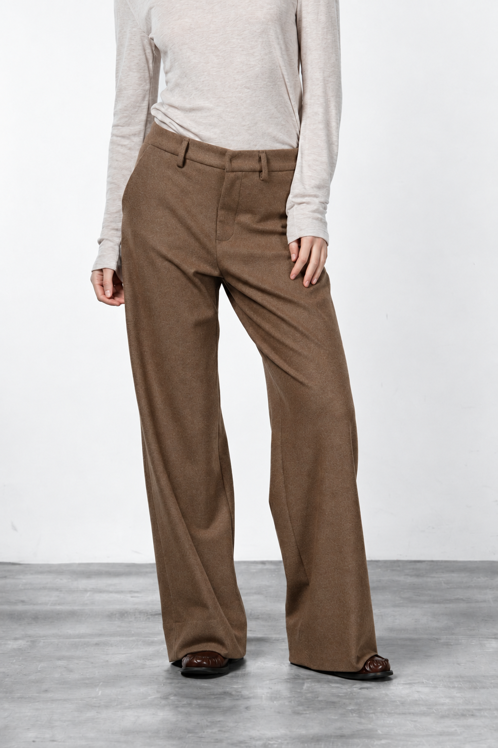 New York Studio Tailored women’s chino pants in flannel jersey with straight fit