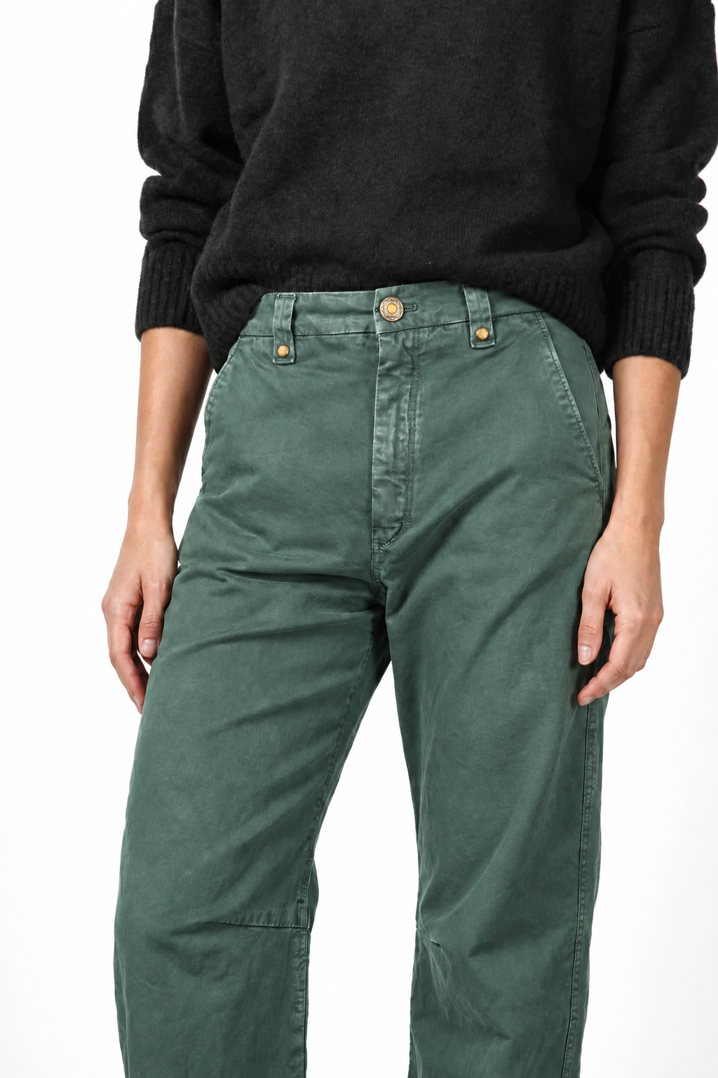 Vivienne City pantalone chino donna in gabardina baloon fit