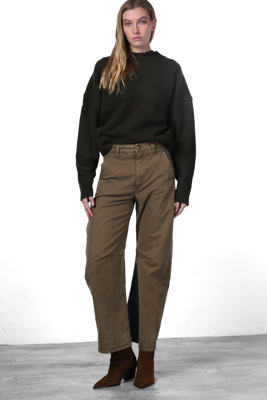 Vivienne City pantalón chino de mujer en gabardina balloon fit