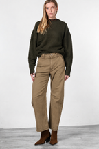 Vivienne City pantalone chino donna in gabardina baloon fit