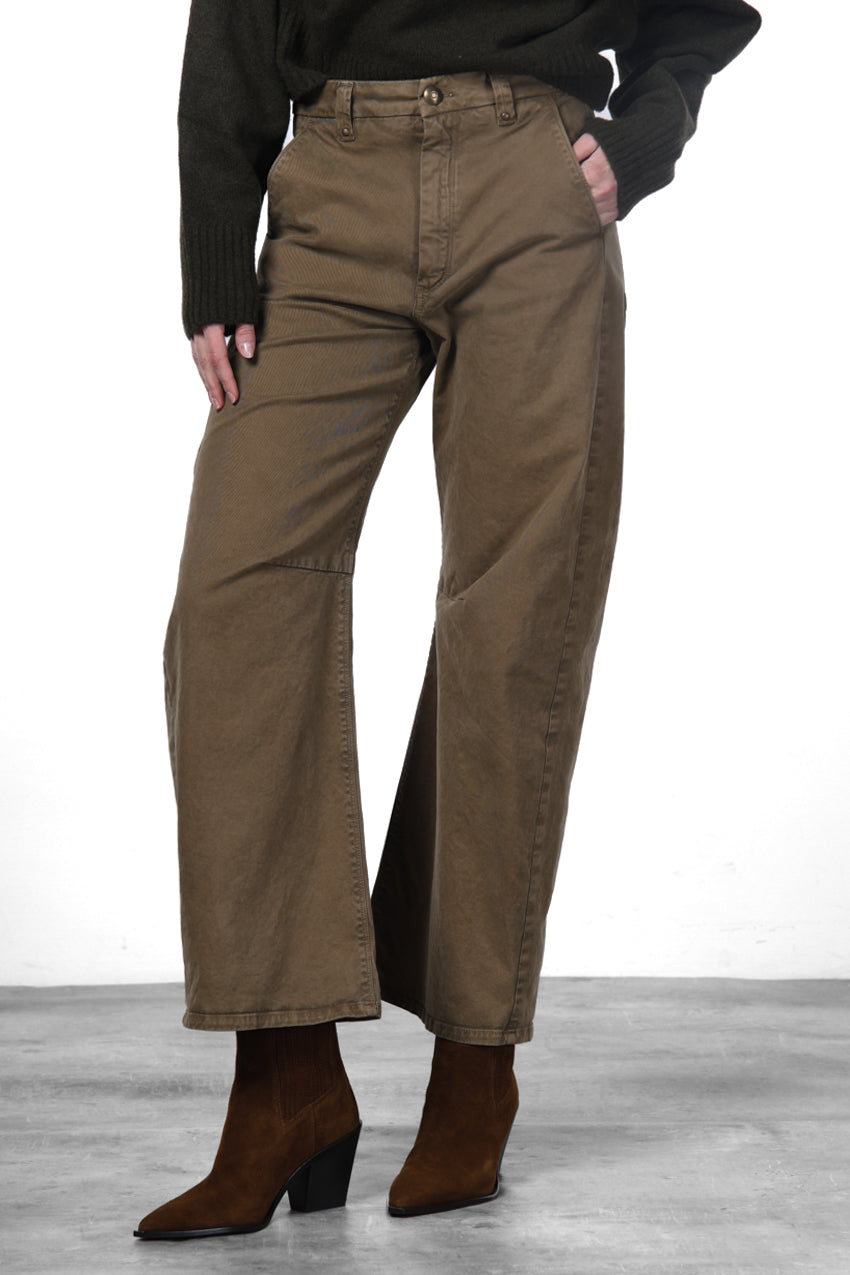 Vivienne City pantalón chino de mujer en gabardina balloon fit
