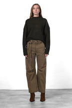 Vivienne City pantalón chino de mujer en gabardina balloon fit