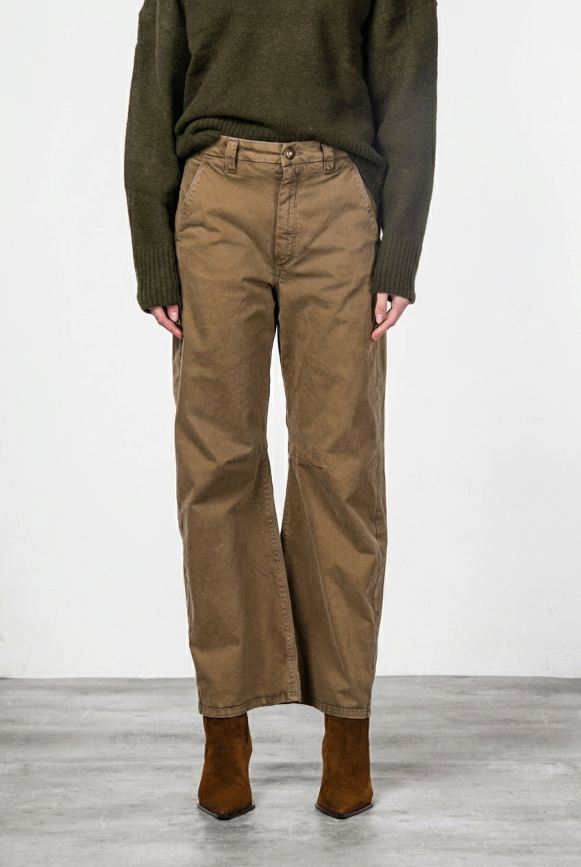 Vivienne City pantalón chino de mujer en gabardina balloon fit