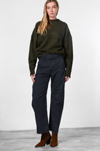 Vivienne City pantalón chino de mujer en gabardina balloon fit