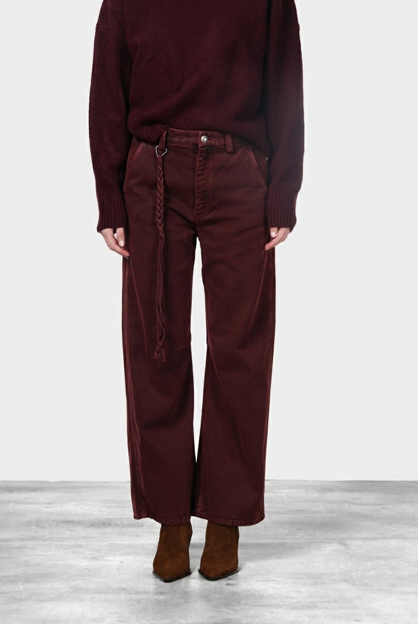 Valerie pantalon chino femme en twill balloon fit ①
