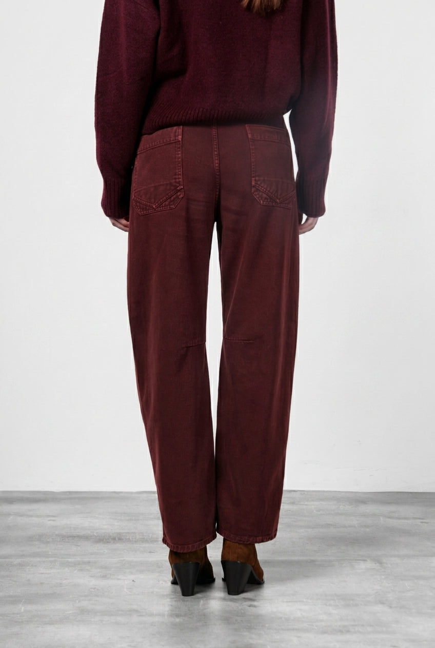 Valerie pantalon chino femme en twill balloon fit ①