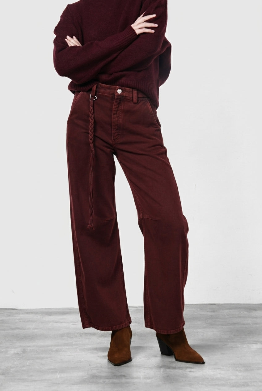 Valerie pantalone chino donna in twill baloon fit ①