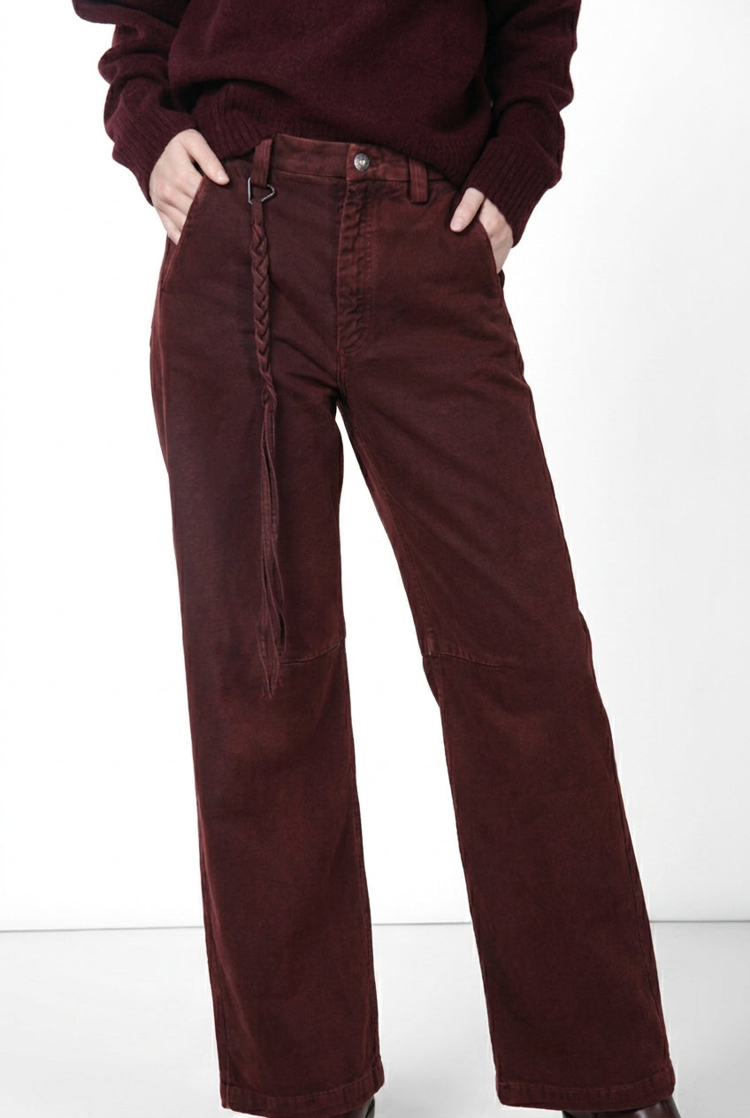 Valerie pantalon chino femme en twill balloon fit ①