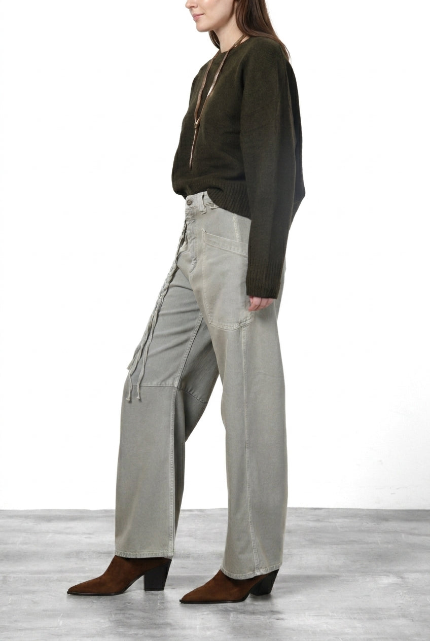 Venice pantalon chino femme en twill balloon fit ①