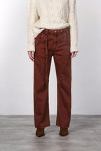 Violette pantalone chino donna in twill baloon fit ①