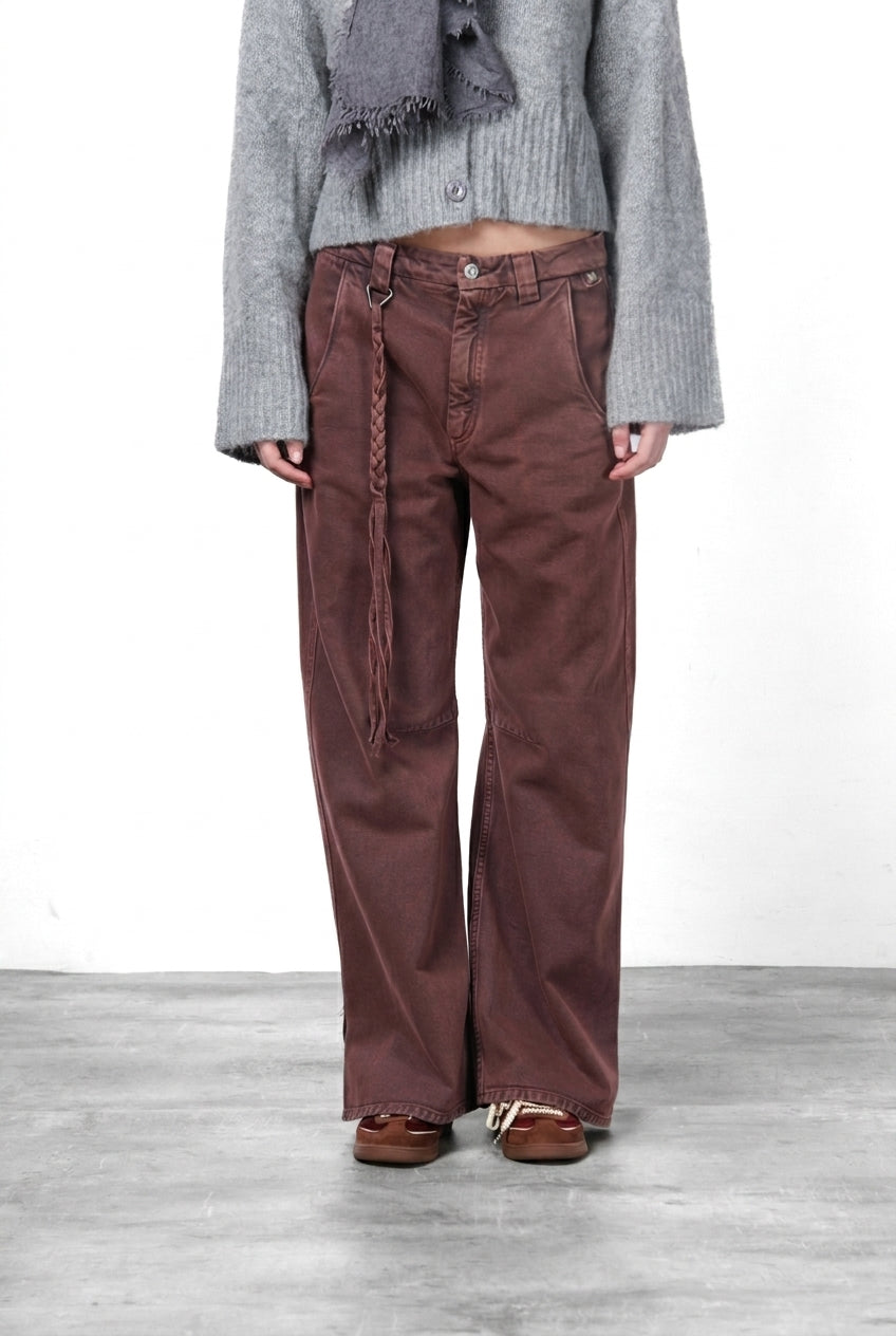 Violette pantalon chino femme en twill balloon fit ①
