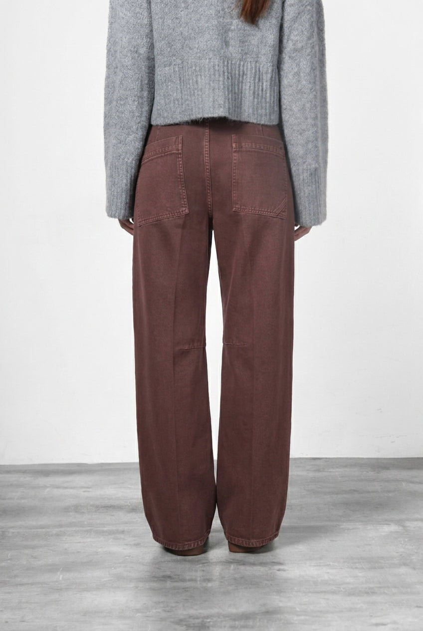Violette pantalone chino donna in twill baloon fit ①