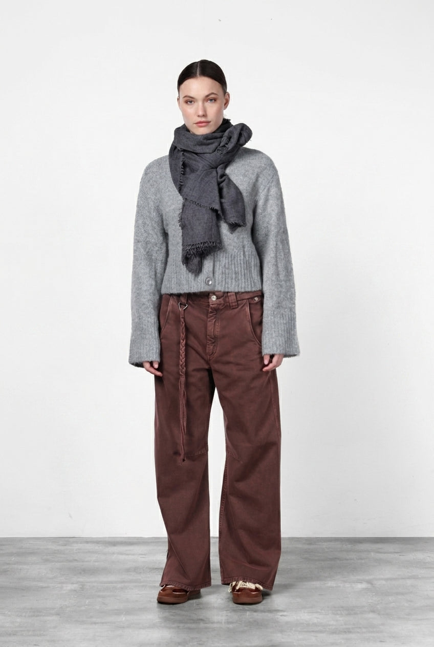 Violette pantalone chino donna in twill baloon fit ①