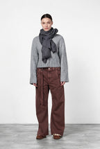 Violette pantalone chino donna in twill baloon fit ①