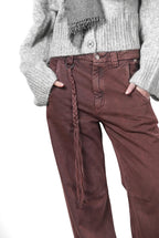 Violette pantalone chino donna in twill baloon fit ①