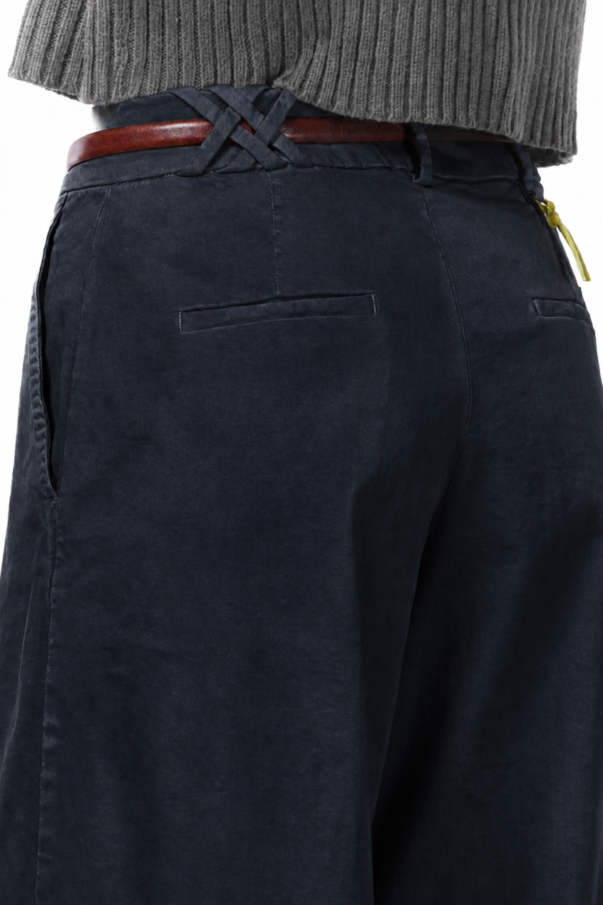Pantalon chino New York Wide femme en satin, wide leg