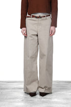 New York Wide pantalone chino donna in raso wide leg