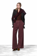 Pantalón chino New York Wide Elax de mujer en gabardina, wide leg