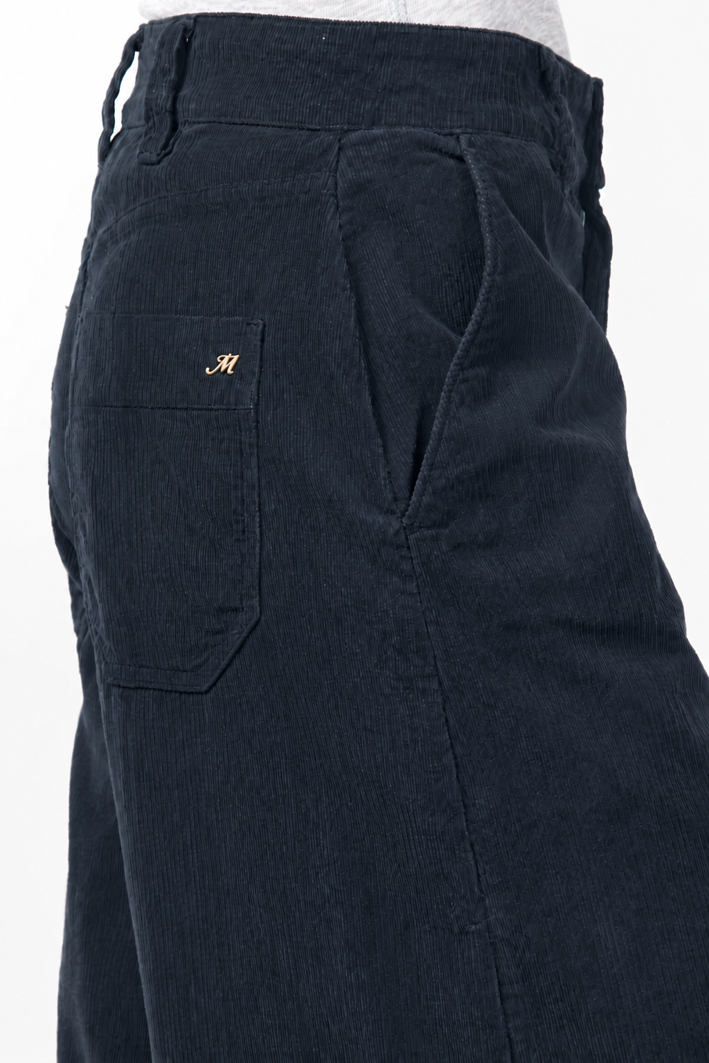 New York Wide pantalone chino donna in velluto 500 righe wide leg