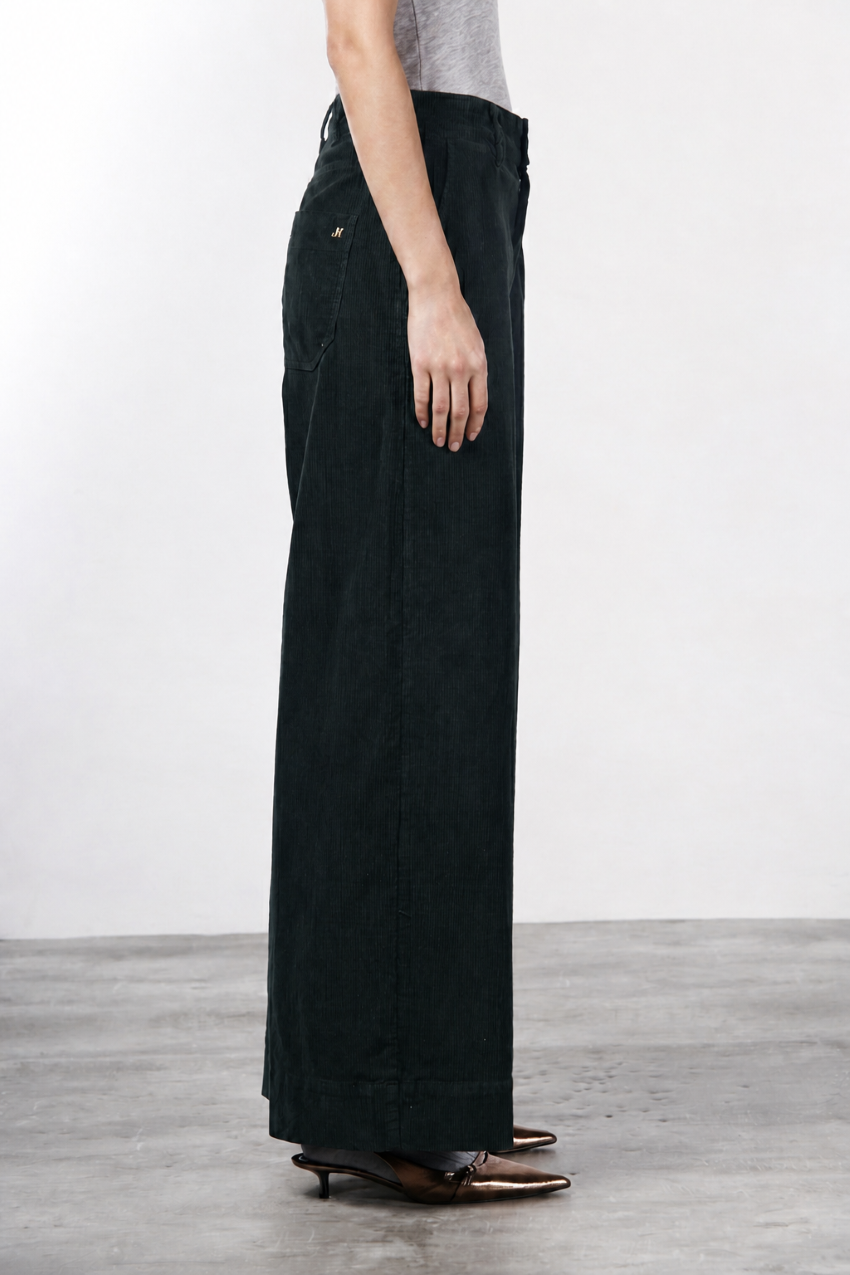 New York Wide pantalone chino donna in velluto 500 righe wide leg