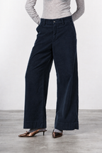 New York Wide pantalone chino donna in velluto 500 righe wide leg