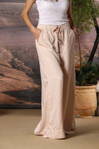 Portofino pantalon chino femme en modal wide leg