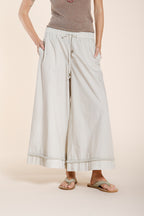 Portofino Cropped women's chino jogger pants in poplin wide leg