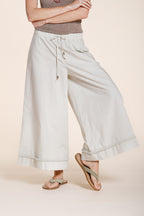 Portofino Cropped women's chino jogger pants in poplin wide leg