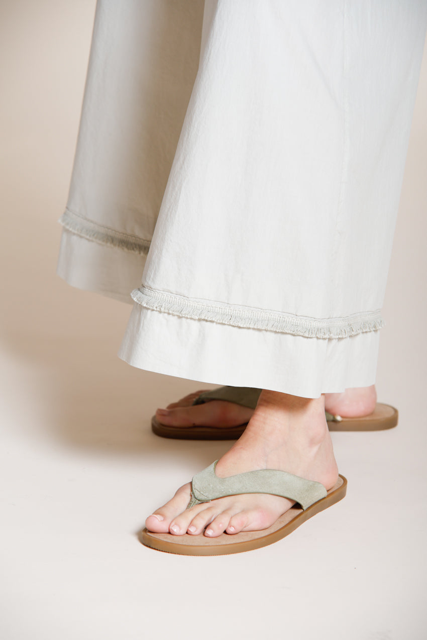 Portofino Cropped women's chino jogger pants in poplin wide leg