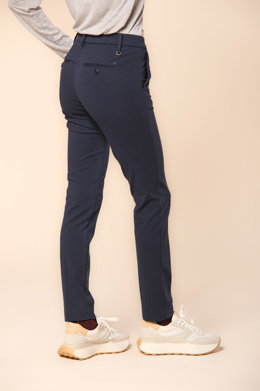 New York Slim pantalón chino mujer en jersey técnico ajuste slim ①