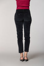 New York Slim pantalone chino donna in velluto a coste slim fit
