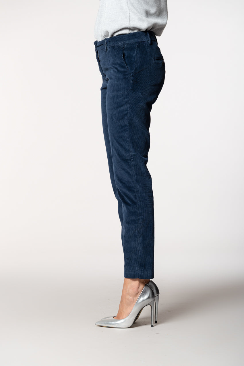 New York Slim pantalon chino femme en velours côtelé slim fit