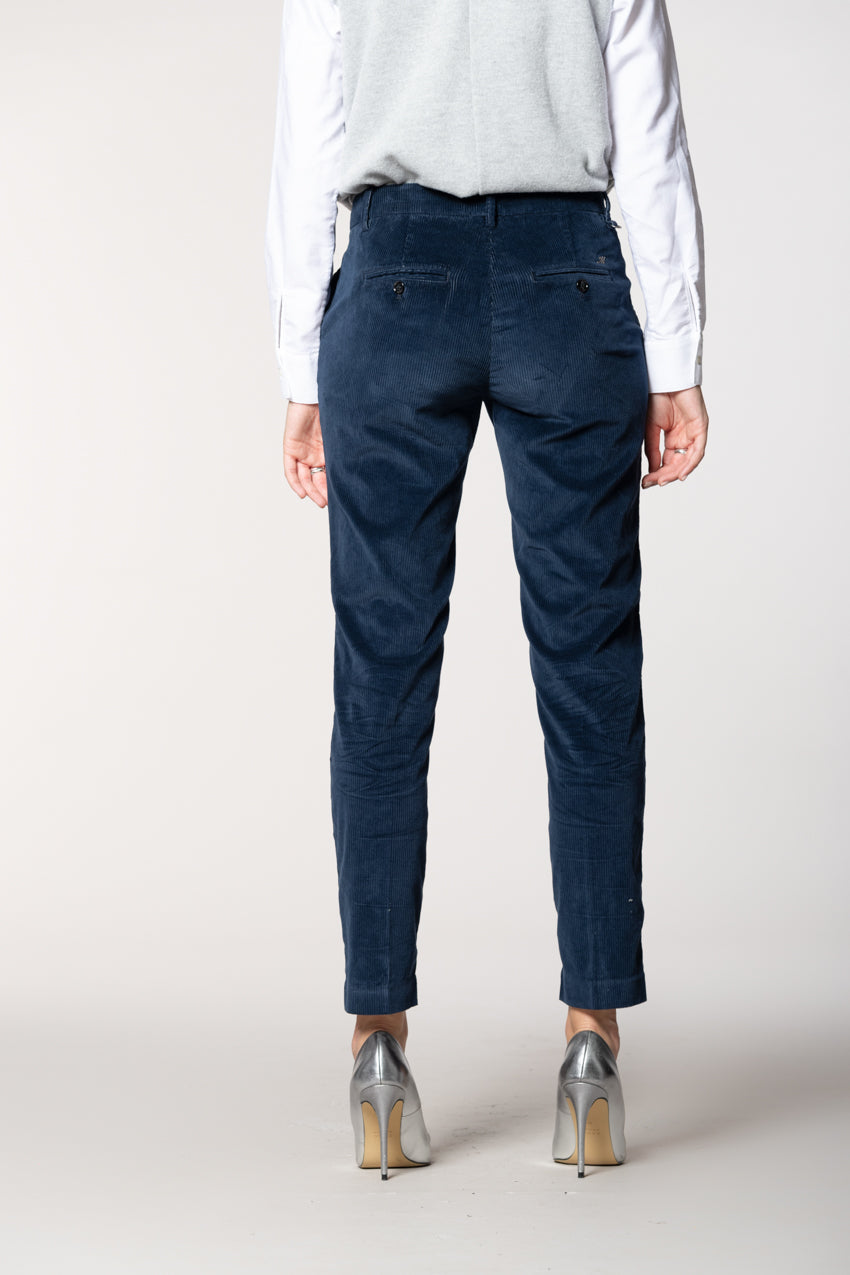 New York Slim pantalon chino femme en velours côtelé slim fit