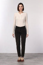 New York Slim Damen-Chinohose aus Breitcord, Slim Fit ①
