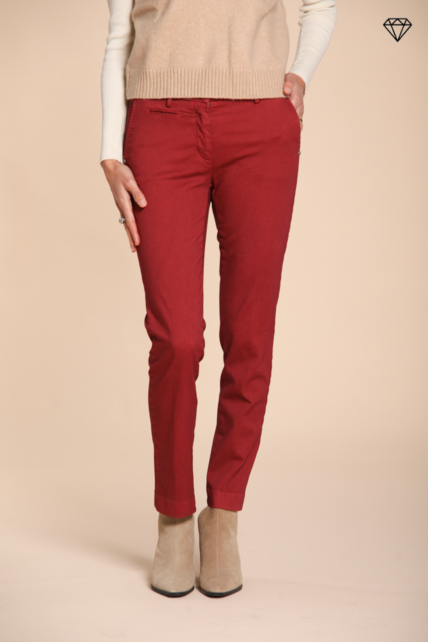 New York Slim pantalon chino femme en satin slim fit ①