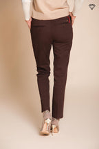 Foto 3 New York Slim pantalone chino donna in raso slim fit ①