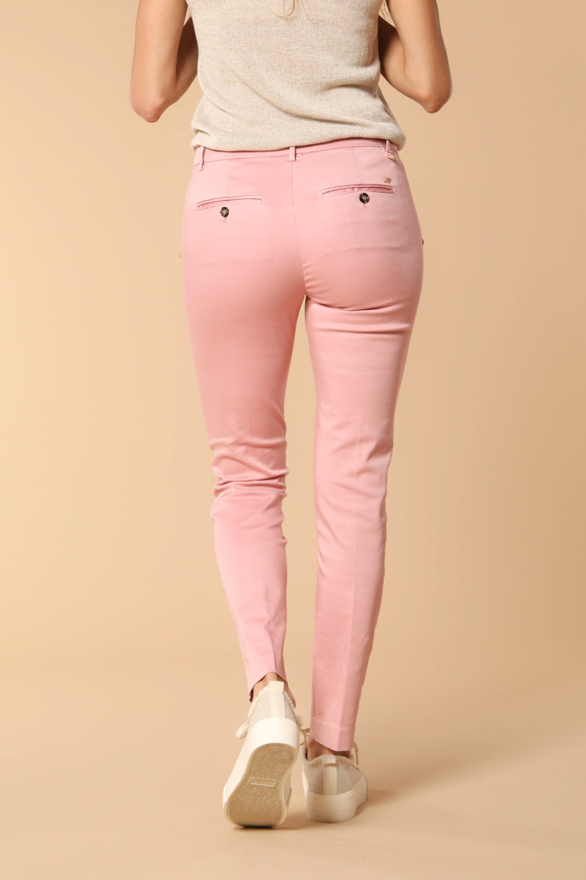 New York Slim women's chino trousers in stretch satin slim fit ①