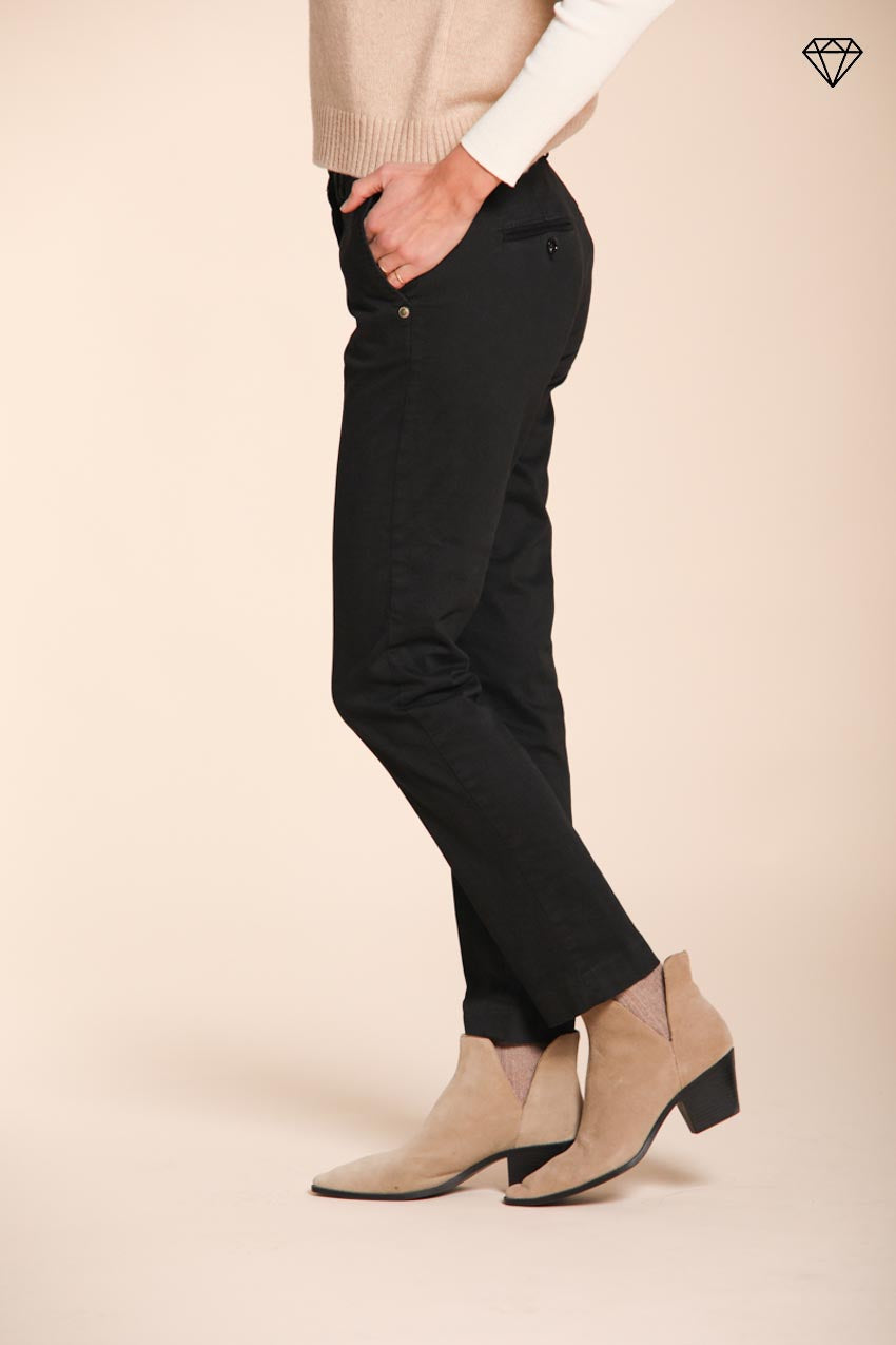 Foto 4 New York Slim pantalone chino donna in raso slim fit ①