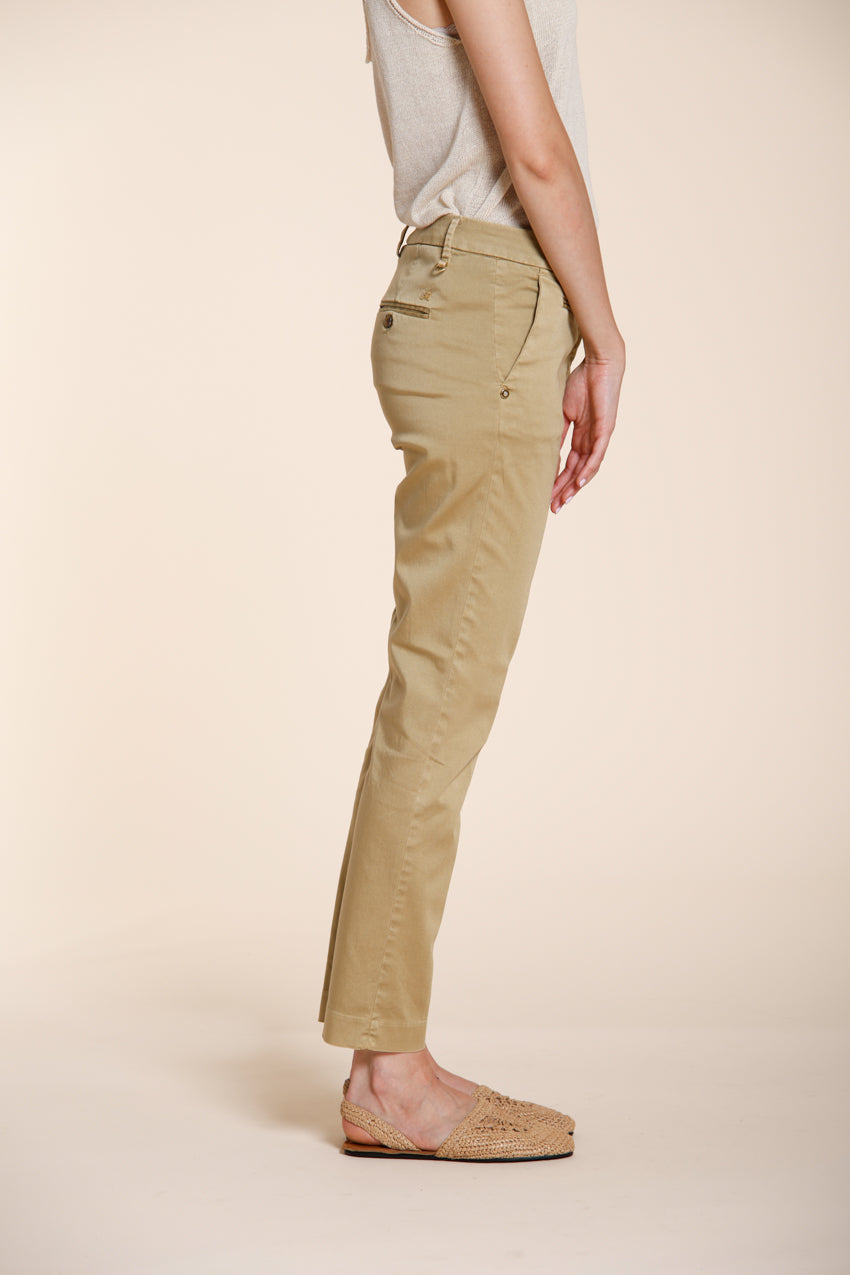 New York Slim women's chino pants stretch satin slim fit ①
