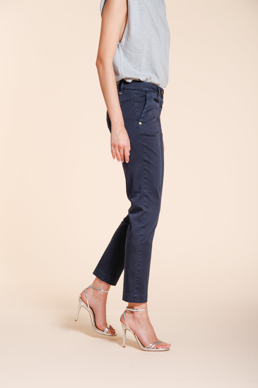 New York Slim women's chino pants stretch satin slim fit ①