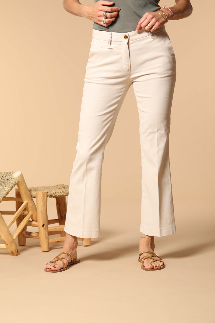 New York Trumpet women's chino pants in cotton and tencel piquet slim fit 