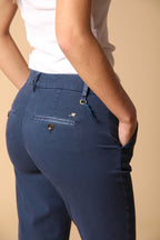New York Trumpet women's chino pants in cotton and tencel piquet slim fit 