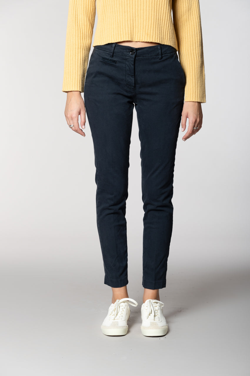 New York Slim pantalone chino donna in raso bistretch slim fit