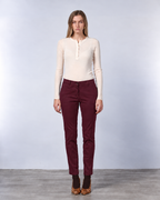 New York Slim pantalone chino donna in raso slim fit ①