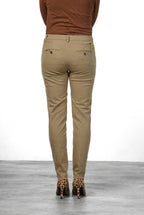 New York Slim pantalone chino donna in raso slim fit ①