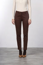 New York Slim women’s chino pants in satin with slim fit ①

