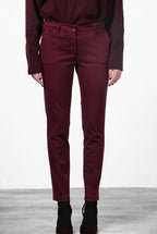 New York Slim pantalone chino donna in raso slim fit ①