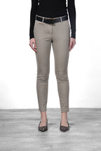New York Slim women’s chino pants in satin with slim fit ①
