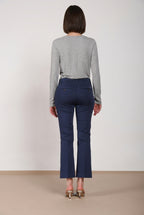 New York Trumpet pantalon chino femme en satin stretch slim fit
