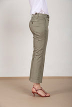 New York Trumpet Hose Chino Damen aus Stretch-Satin slim fit